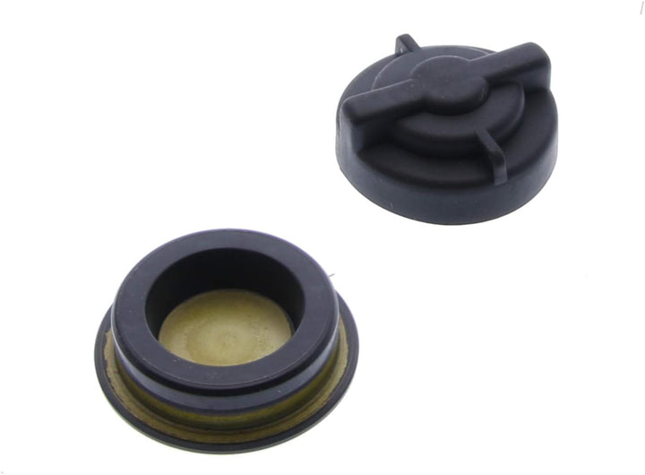 Tuff Torq fill cap front view showing OEM fit and leak prevention benefit