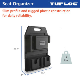 Tufloc installed in vehicle seat keeping equipment secure and reachable