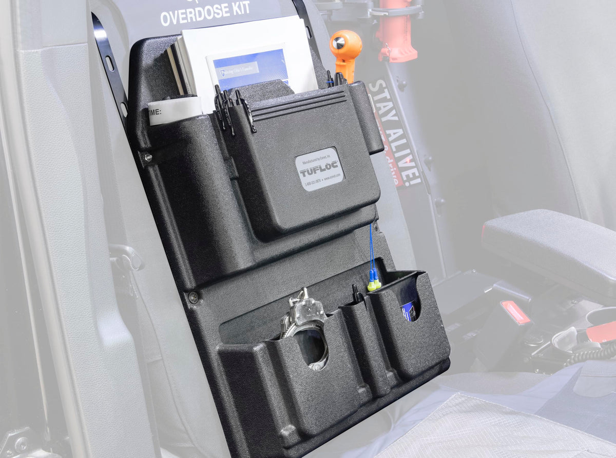 Tufloc next to patrol tools demonstrating compact, efficient storage