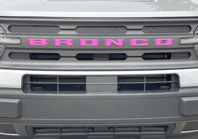 TufSkinz grille overlay on Bronco Sport showing bold front styling