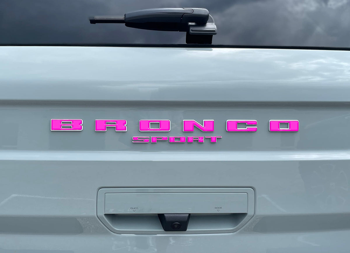 TufSkinz on Bronco Sport liftgate front view showing clean OEM-style look