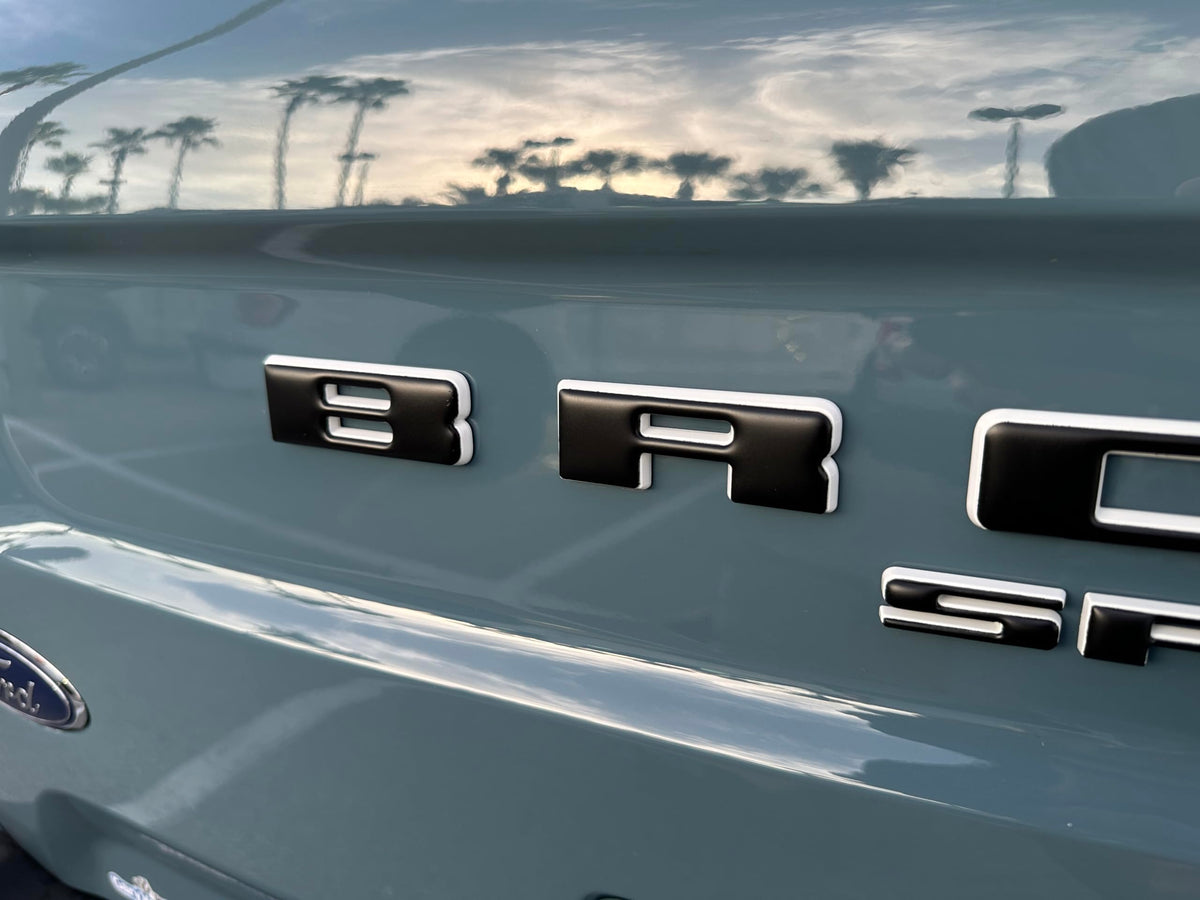 TufSkinz front view of rear liftgate letters showing precise fit and refreshed look