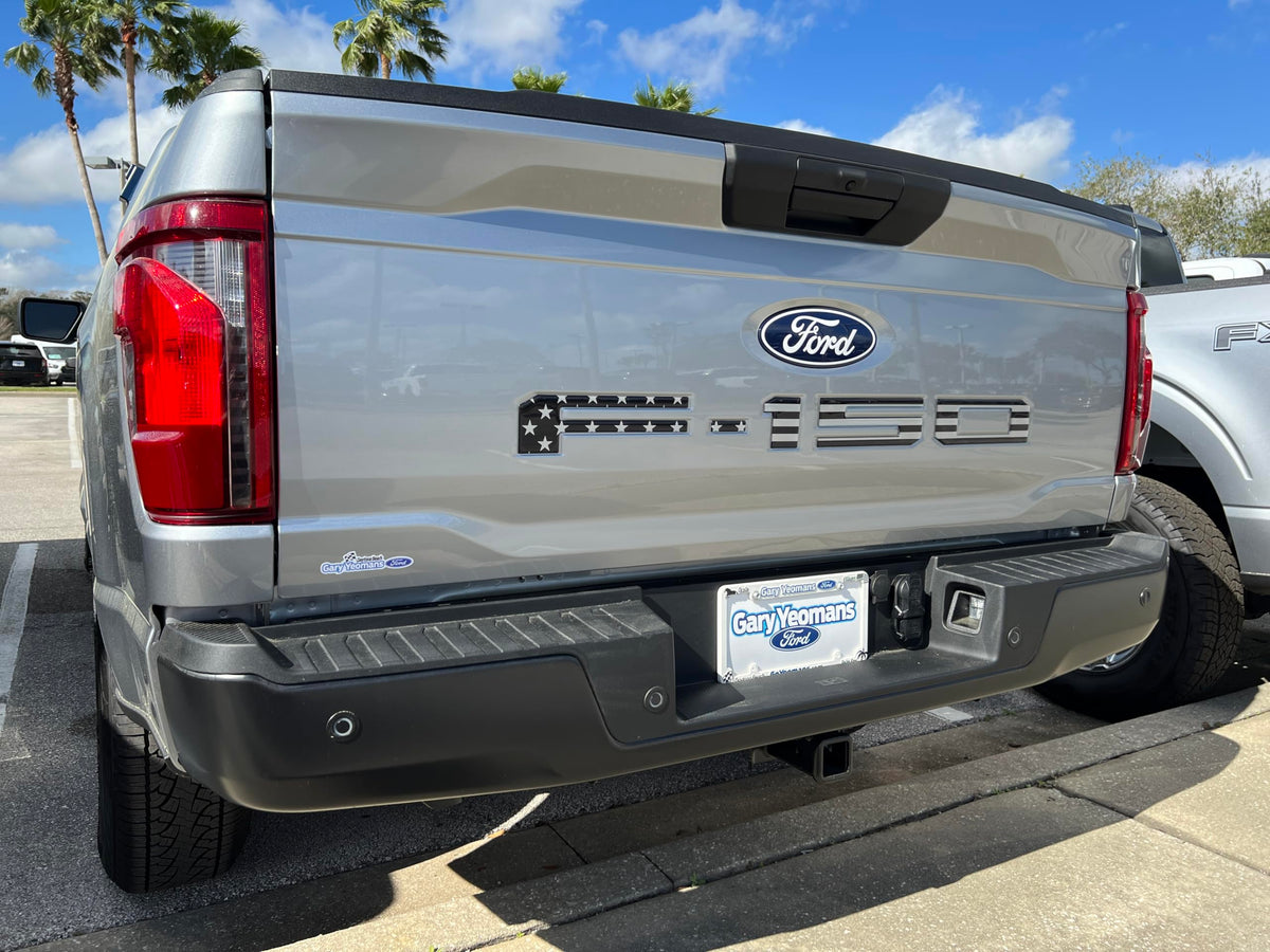 TufSkinz letters installed on F-150 tailgate demonstrating precise alignment and finish
