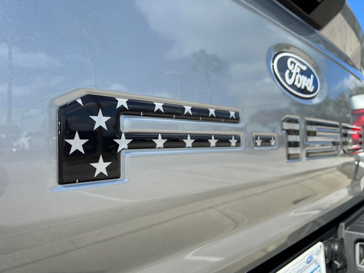 TufSkinz front view of emblem letters showing clean fit and refreshed look