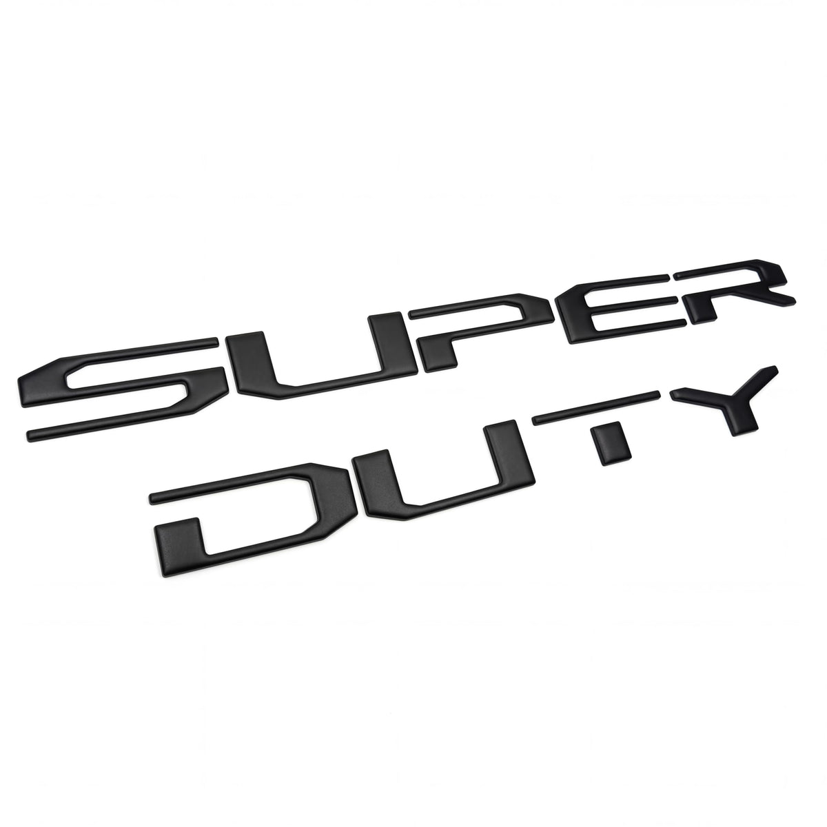 TufSkinz size scale with ruler showing exact fit for Super Duty letters