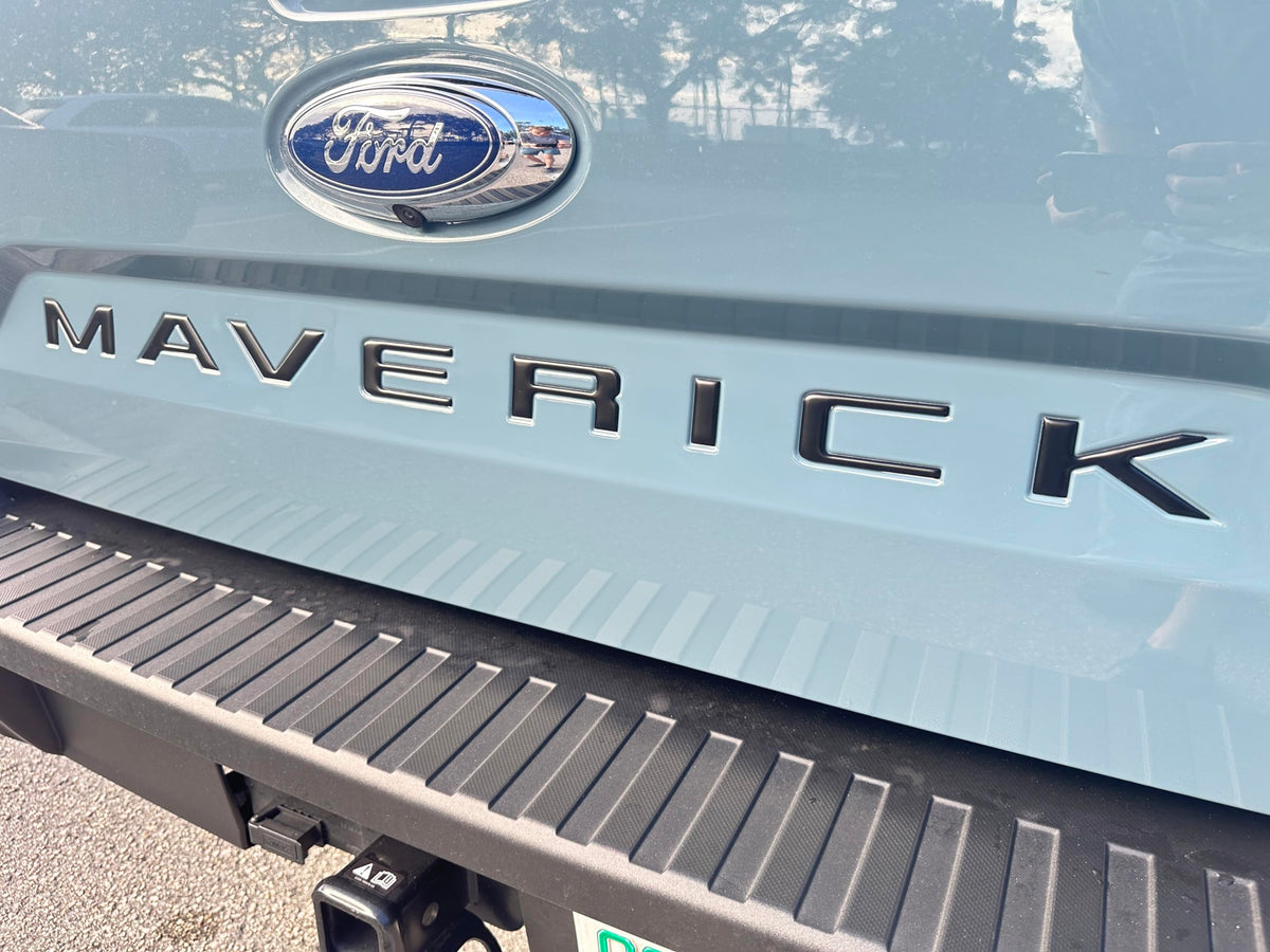 TufSkinz front view of 8-piece tailgate insert kit showing precise OEM fit