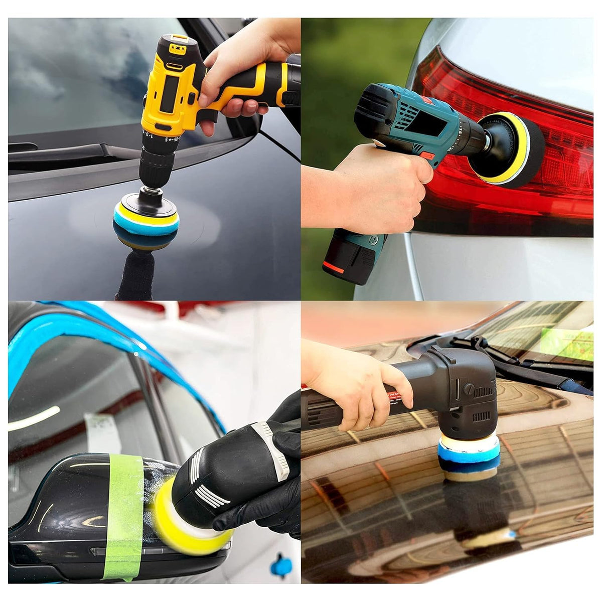 TuhooMall pad beside car door handle showing three-inch size for tight spots and precise control