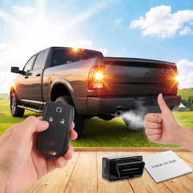 TuhrcIppwrs remote attached to truck keyring in pickup interior showing readiness benefit