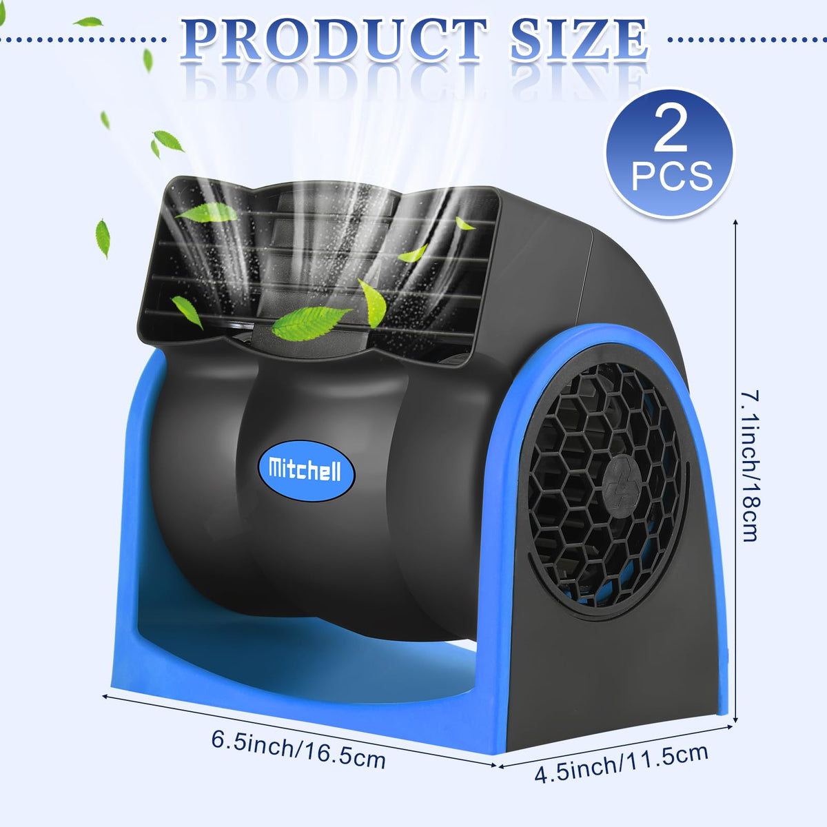 Tujoe close-up of fan cage highlighting sturdy ABS and safe grill