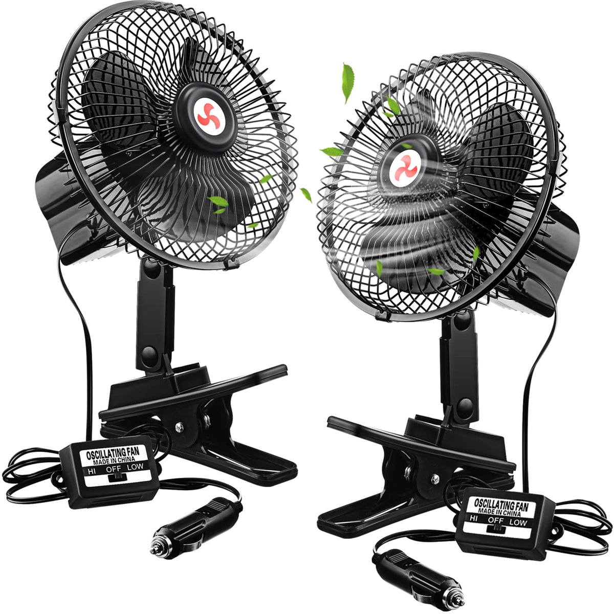 Tujoe front view of both fans showing compact dual set and clear airflow benefit