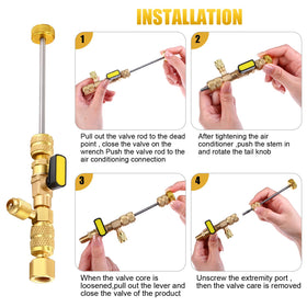 Tujoe brass charging hose close-up showing ball valve for controlled charging and durability
