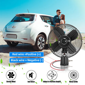 Tujoe fan mounted on RV dashboard demonstrating directed cabin ventilation benefit