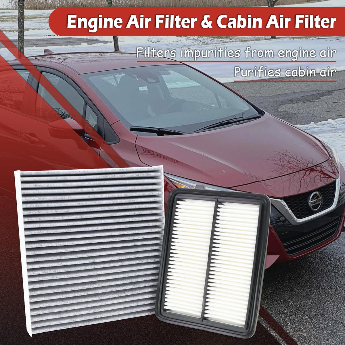 TuLeYiLe engine filter close-up media highlighting high filtration benefit