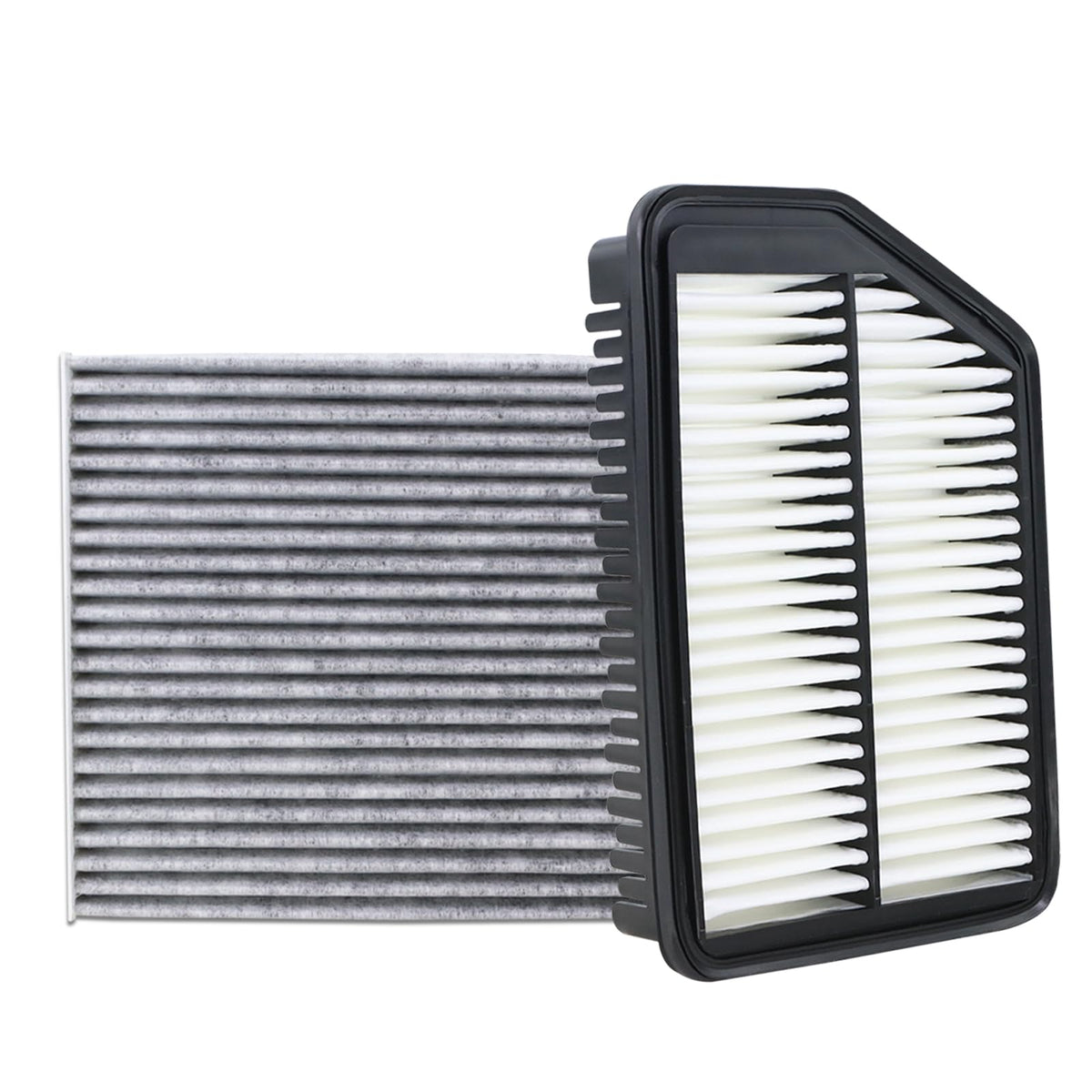 TuLeYiLe front packaging showing both engine and cabin filters, clear compatibility benefit