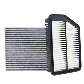 TuLeYiLe front packaging showing both engine and cabin filters, clear compatibility benefit