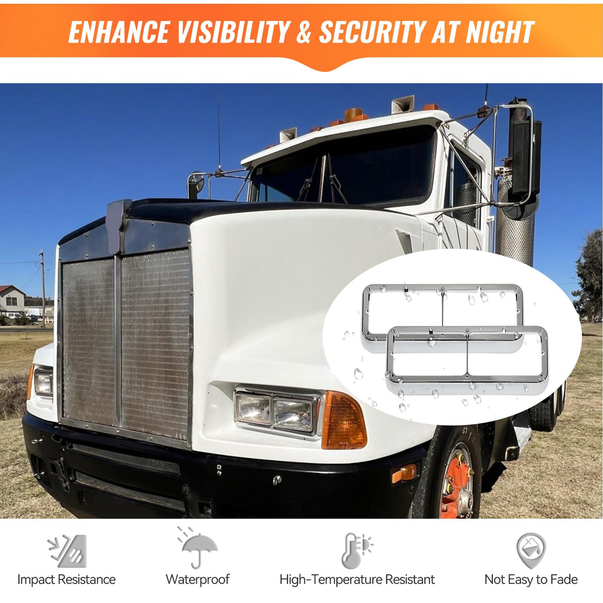 TULMTT bezel installed on Kenworth demonstrating fit and protection