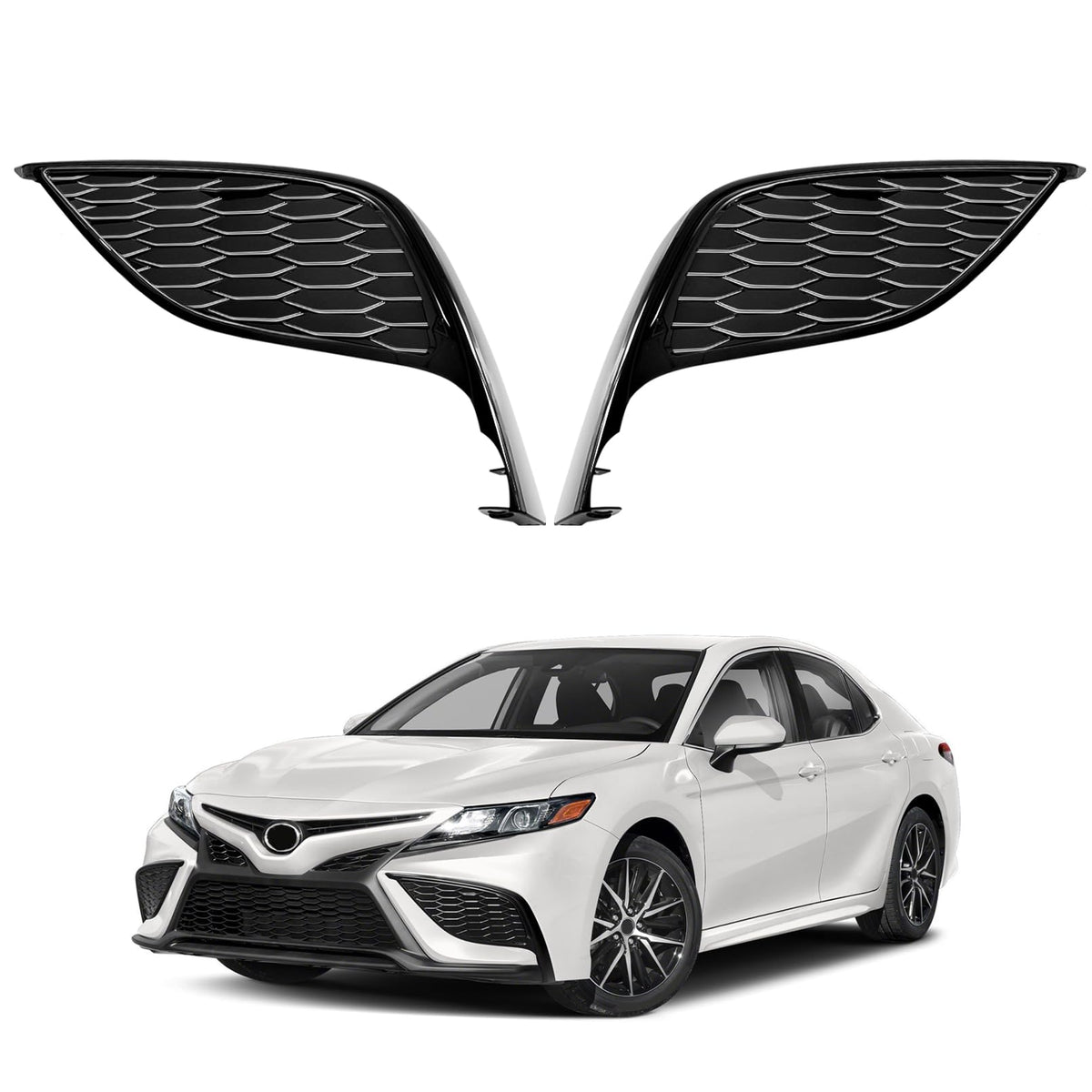 TULMTT on Camry front bumper showing overall aesthetic upgrade