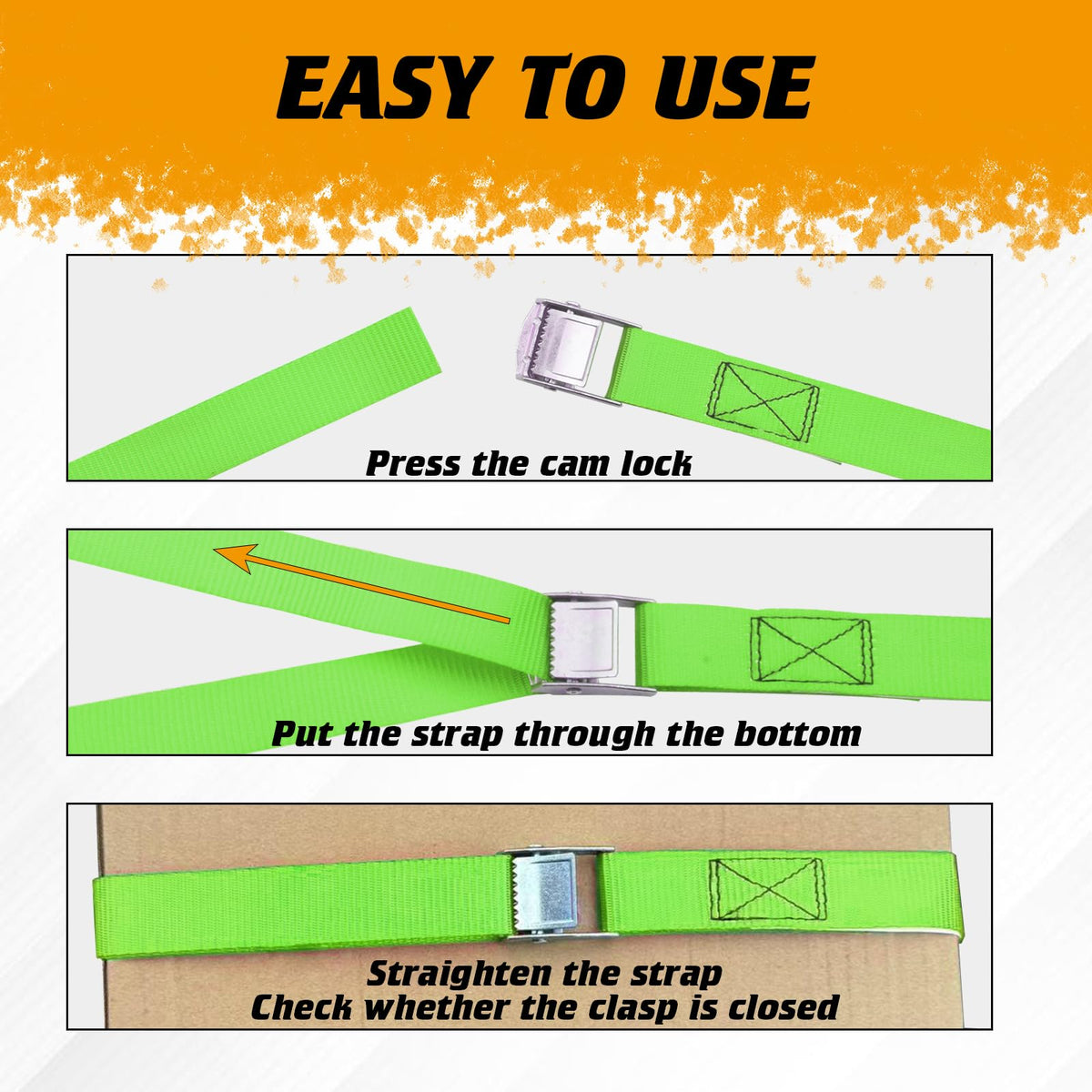TUMAX straps rolled and stored compactly showing easy storage benefit