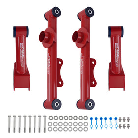Tuningsworld front packaging showing complete rear control arm kit benefits durability
