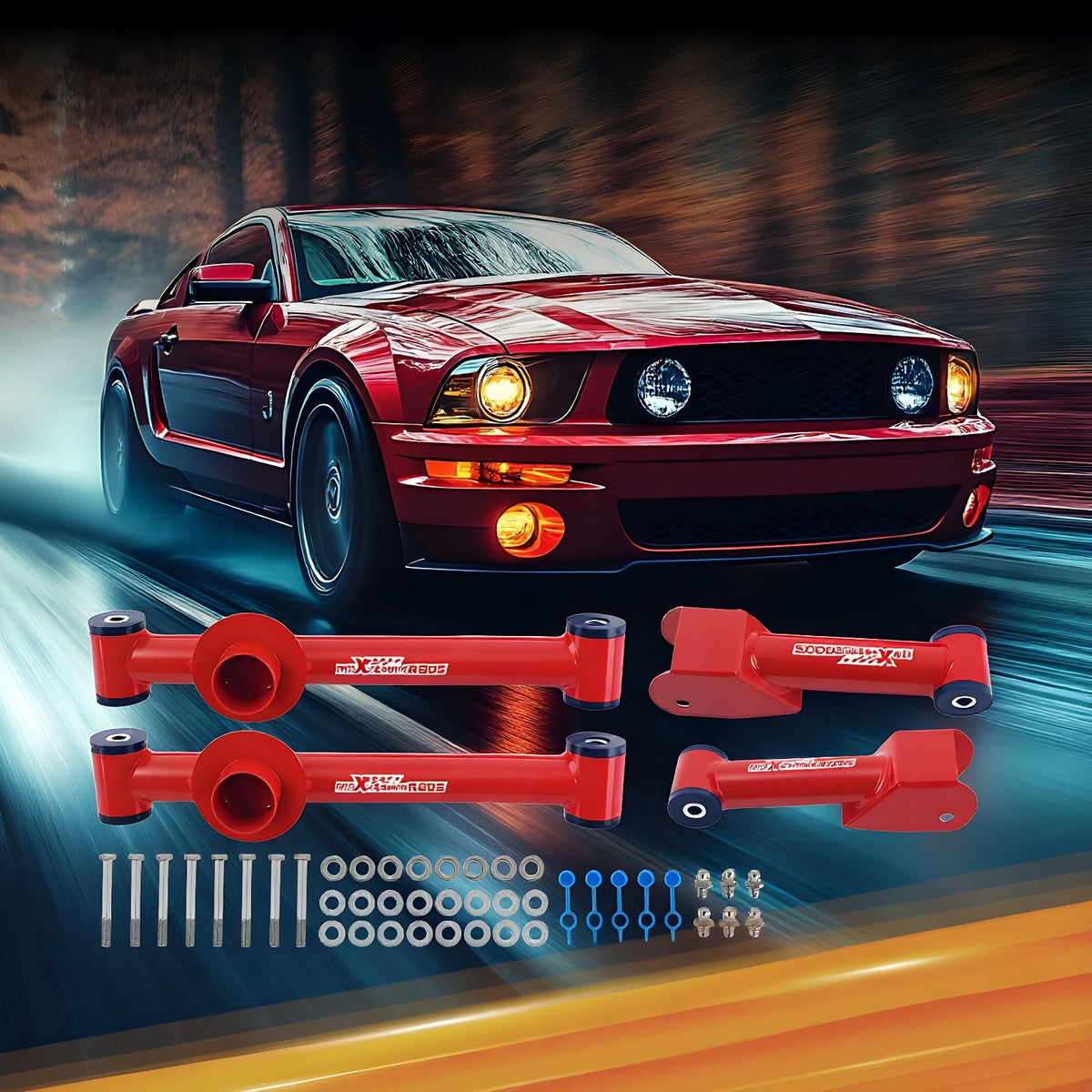 Tuningsworld side profile of tubular arm showing rigid geometry for better handling