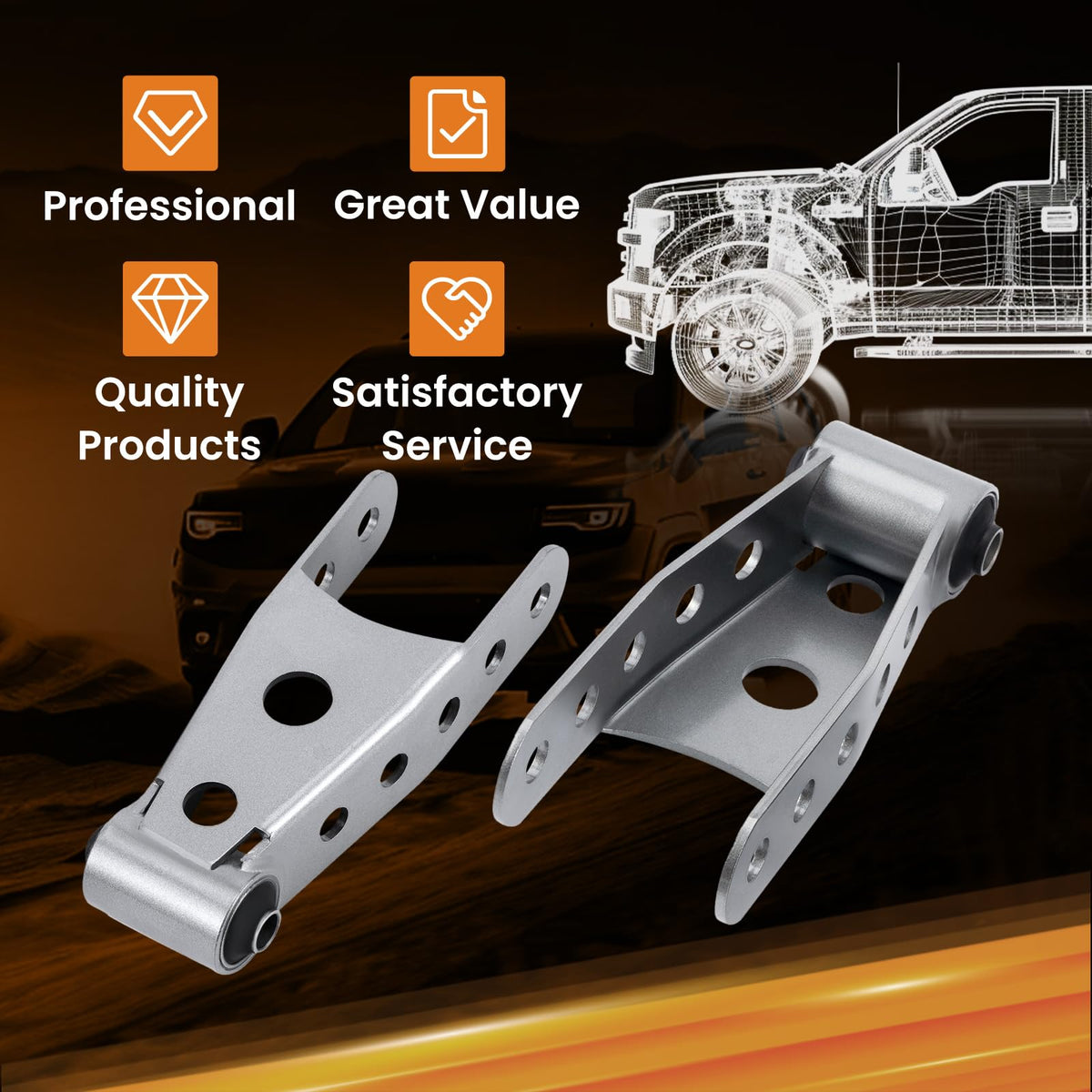 Tuningsworld shackle next to ruler showing compact size for simple fit benefit