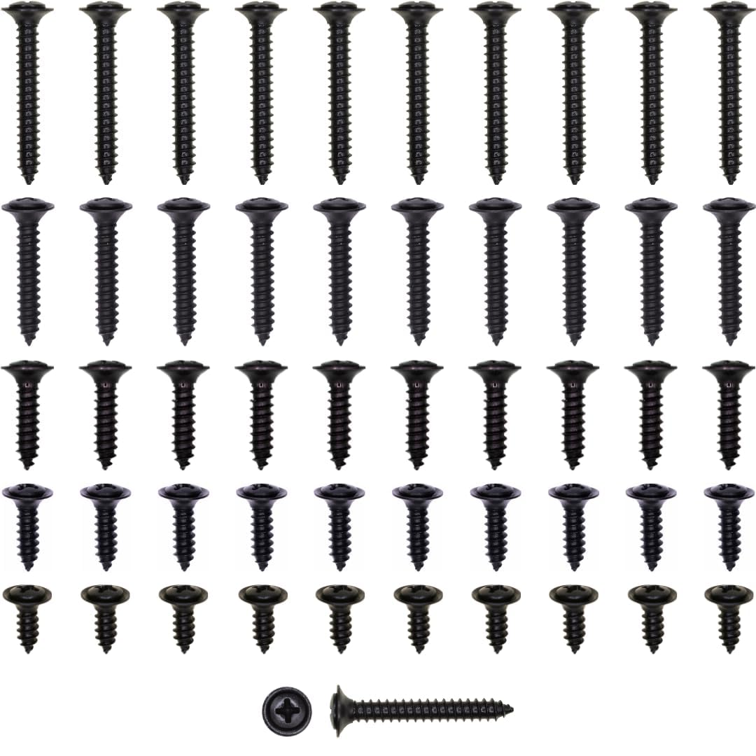 Turbo 6 Restoration front packaging view showing 50-piece screw assortment and black finish