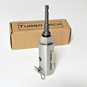 TurboJack retaining pin and fastener detail, ensures dependable attachment