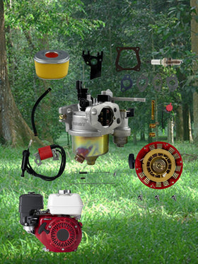 TURBOTUNITY tune-up kit on workbench being used to service an engine