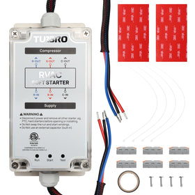 TURBRO S15 Plus front panel showing connectors and compact design for easy mounting