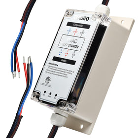 TURBRO soft starter wiring close-up with labeled terminals for quick installation