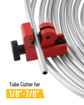 Turnirace tube cutter action cutting brake line for accurate clean ends