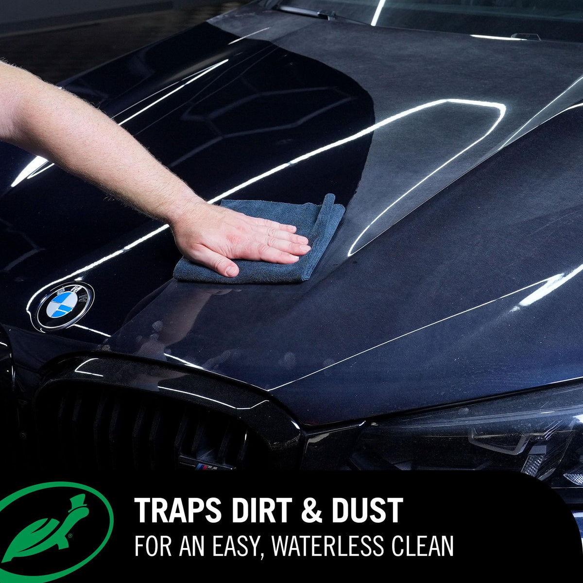 Turtle Wax treated surface with water beading demonstrating hydrophobic protection