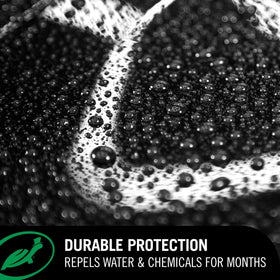 Turtle Wax close-up of black paint finish showing deep gloss