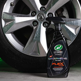 Turtle Wax graphene-infused formula close-up highlighting thin protective layer and gloss