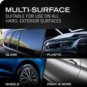 Headlight and glass treated with Turtle Wax showing improved clarity