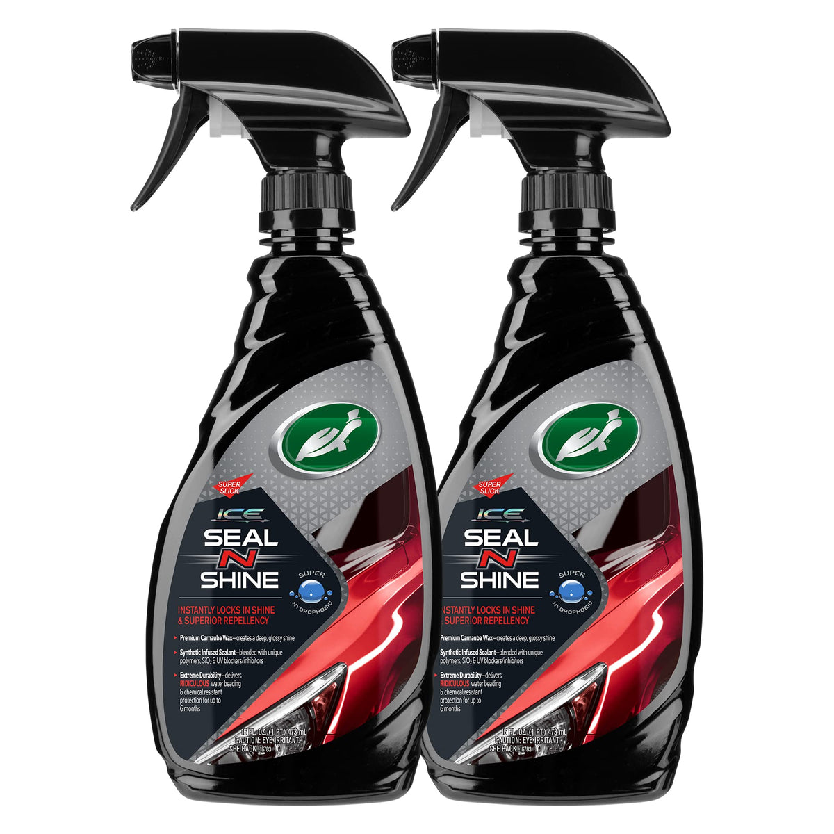 Turtle Wax ICE front label showing product name and 16oz bottle benefit