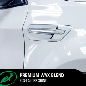 Turtle Wax ICE water beading on car hood demonstrating hydrophobic protection