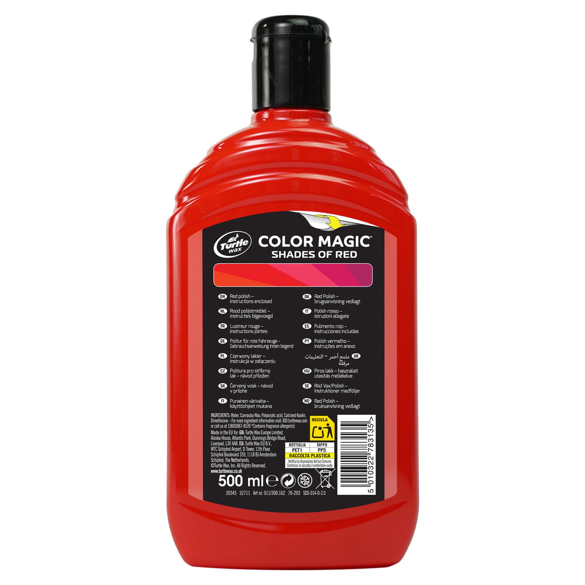 Shiny red car after Turtle Wax treatment showcasing vibrant finish
