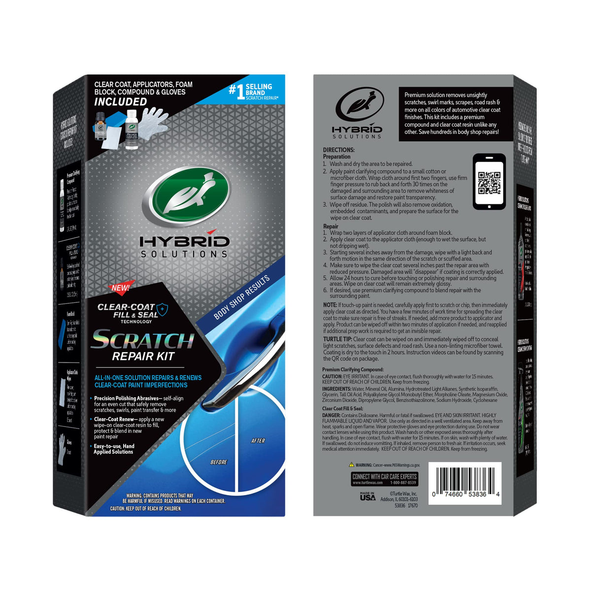 Turtle Wax kit next to car key showing compact size and portability