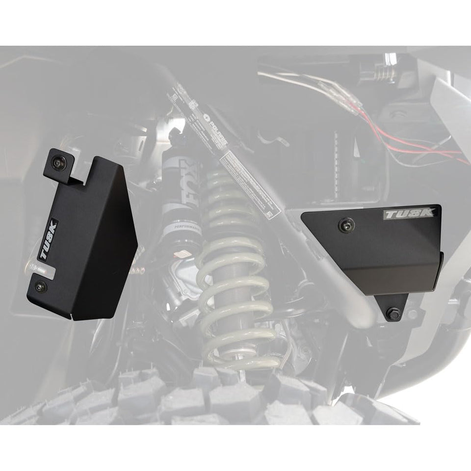 TUSK front view of AC line shield showing fit and protection benefit