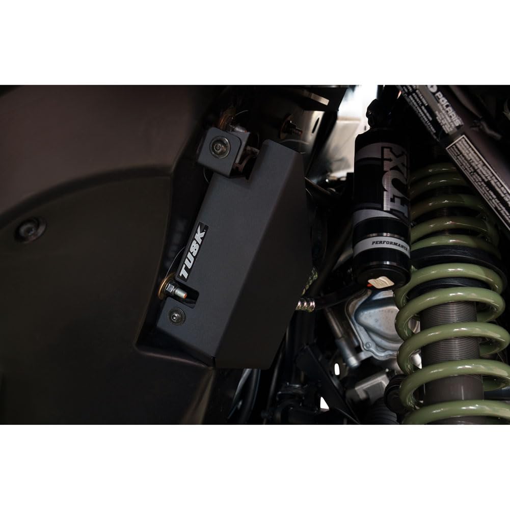 TUSK installed underbody shield protecting A/C lines from trail debris