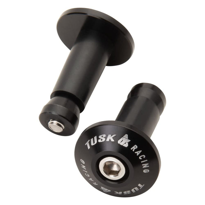 TUSK bar ends front view showing black finish and durable protection