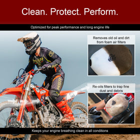 TUSK cleaner bottle close-up highlighting spray label and easy application benefit