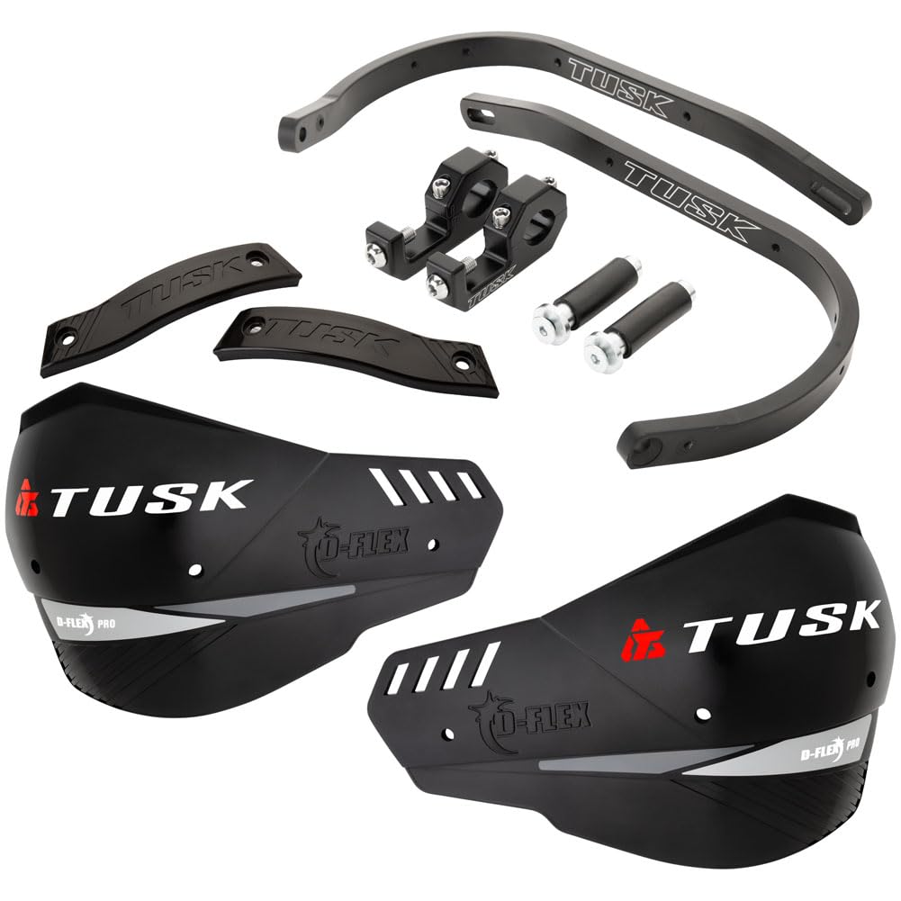 TUSK front view showing handguards mounted and protecting levers