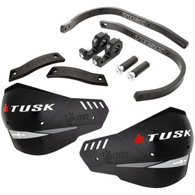 TUSK front view showing handguards mounted and protecting levers