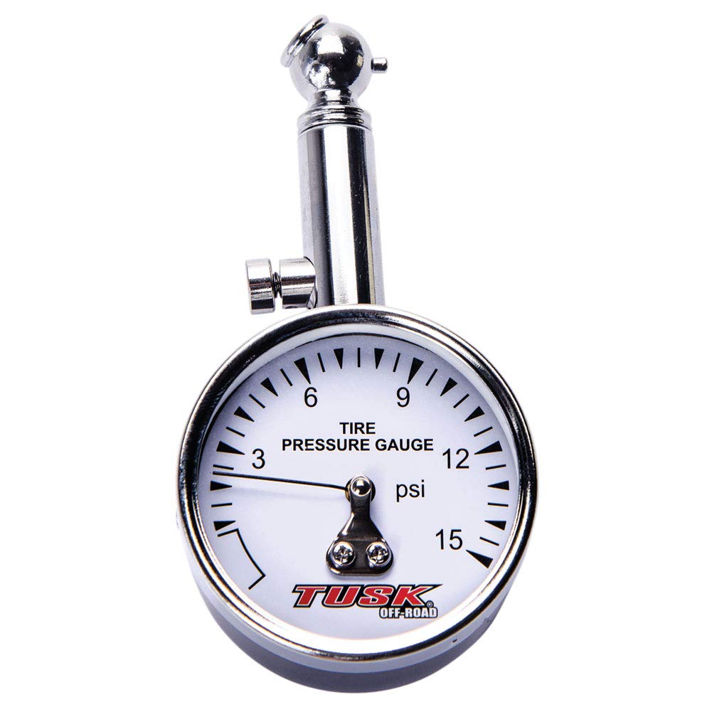 TUSK dial gauge front face showing clear low-PSI markings for accurate reads