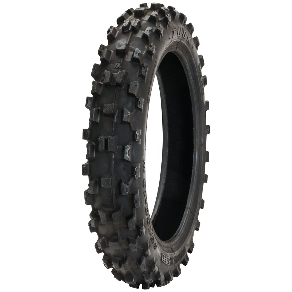 TUSK front view of tire showing aggressive tread and ready-to-mount benefit