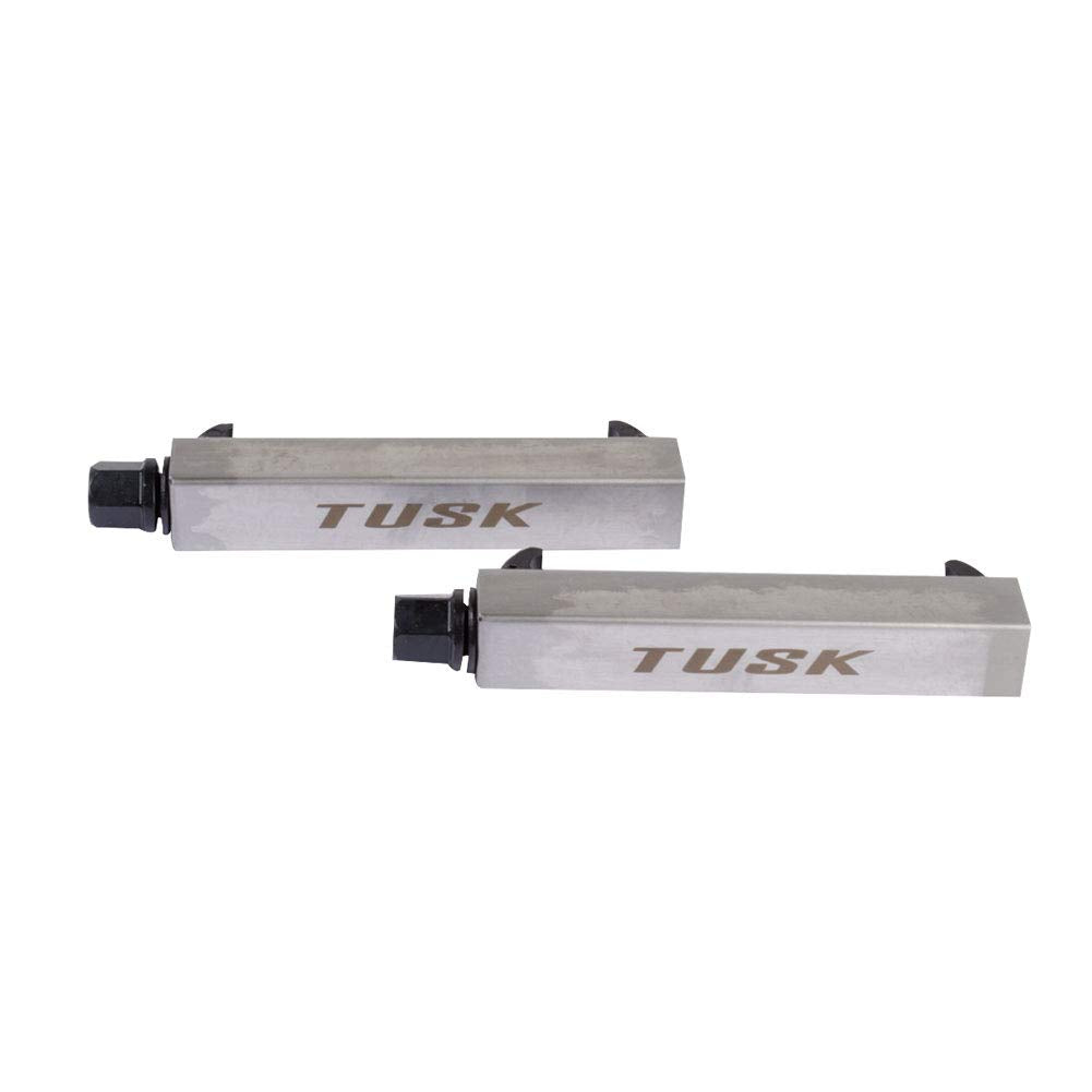 TUSK front packaging pair and steel case showing organized storage benefit
