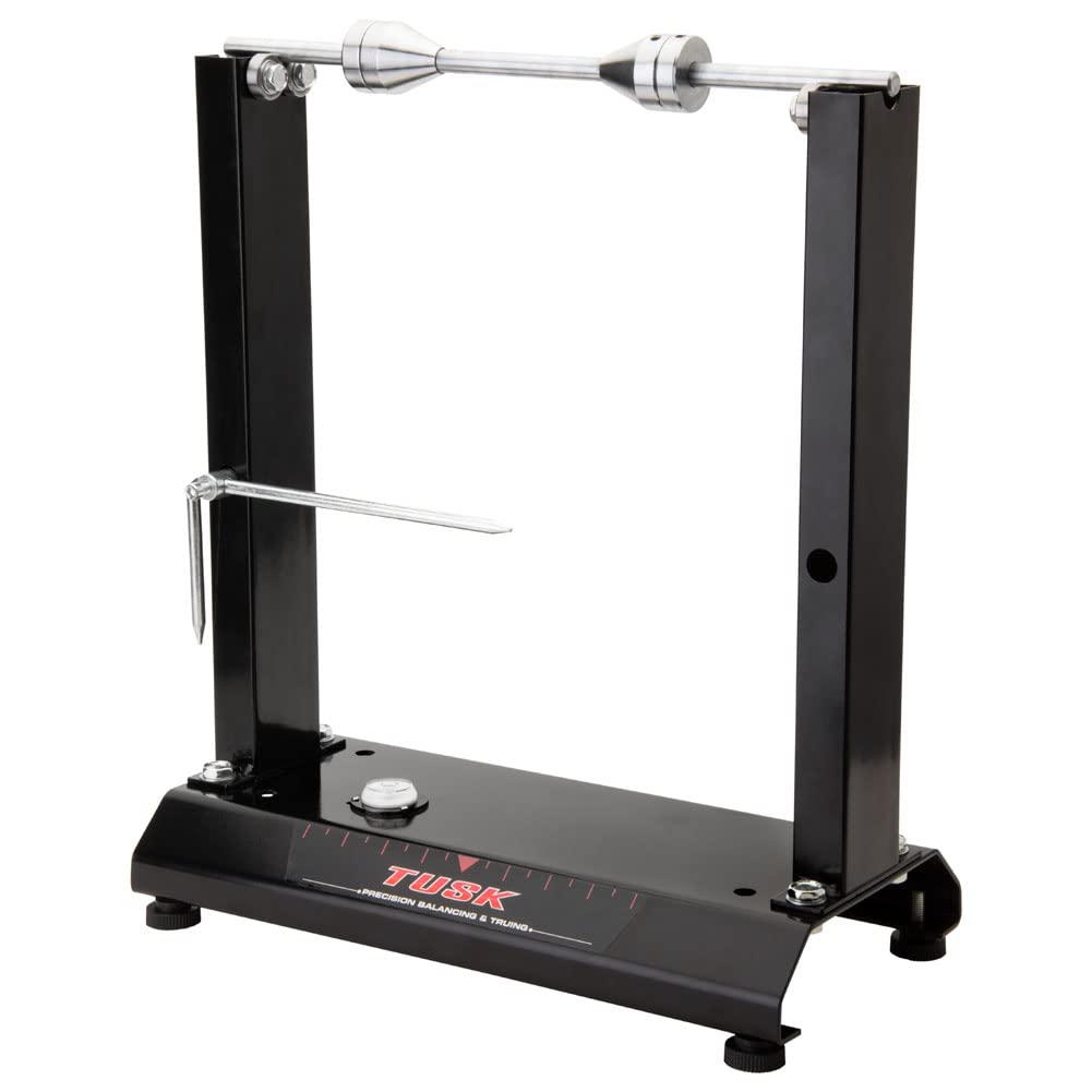 TUSK front view of stand showing frame and setup benefit accurate wheel work
