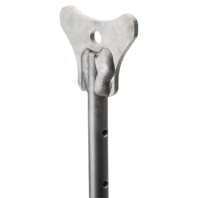 TUSK MotoCrutch placed under a motorcycle demonstrating secure maintenance support benefit